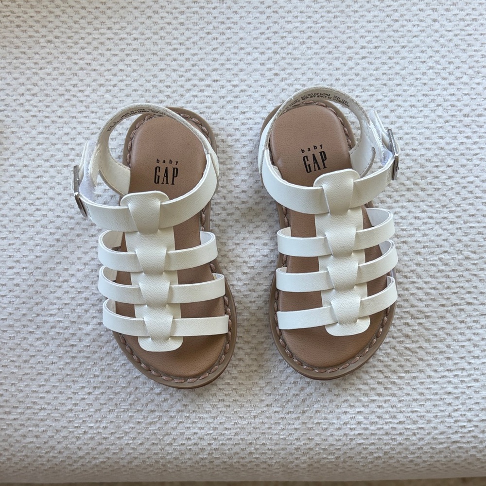 BABY GAP White Strappy Gladiator Kids Sandals